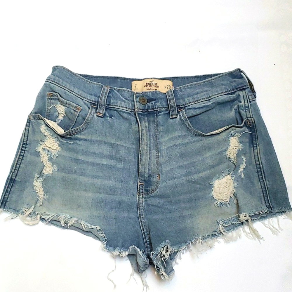 Hollister Vintage Short High-Rise Light Wash 7 w28